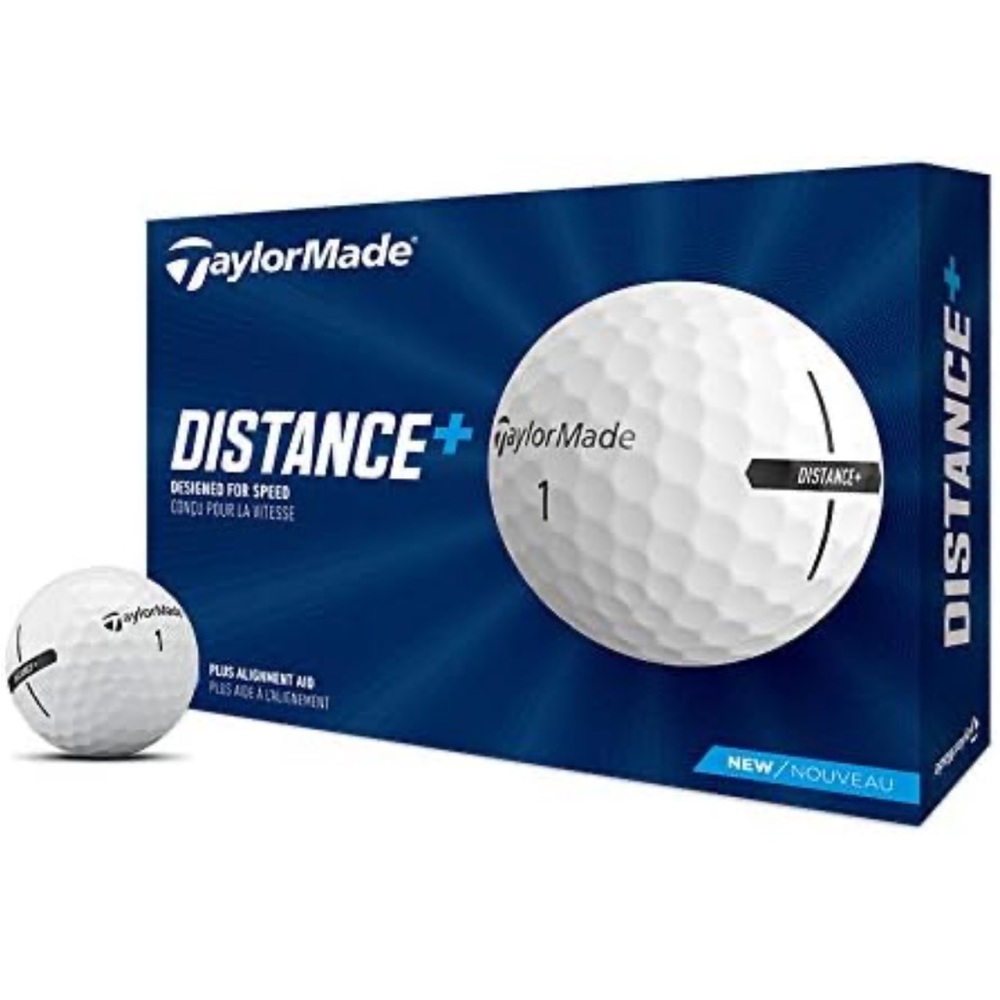TaylorMade Distance+ High Velocity Golf Balls - White